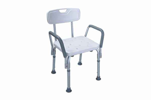 Silla de ducha con brazos y respaldo