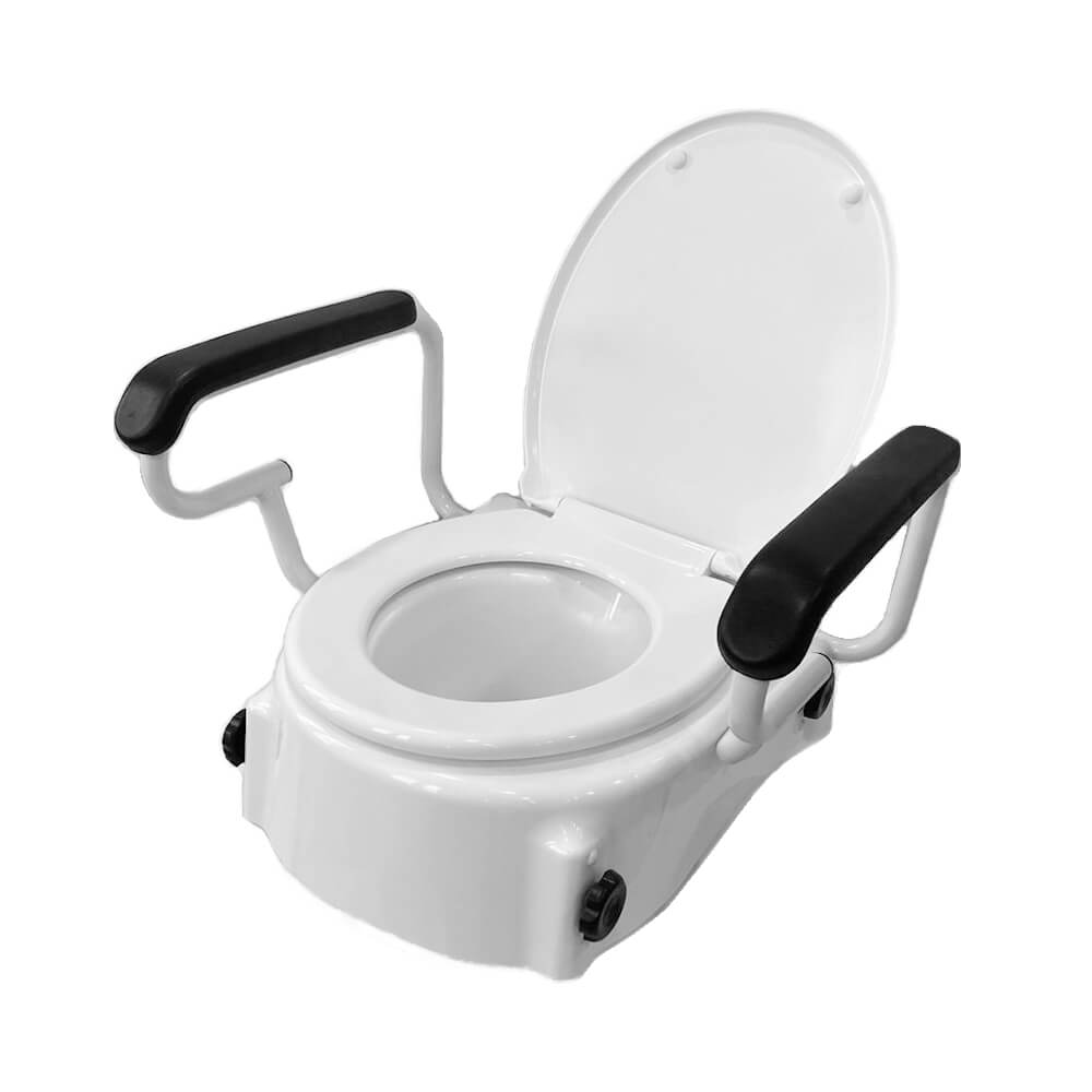 Elevador de WC con brazos abatibles y regulable en altura