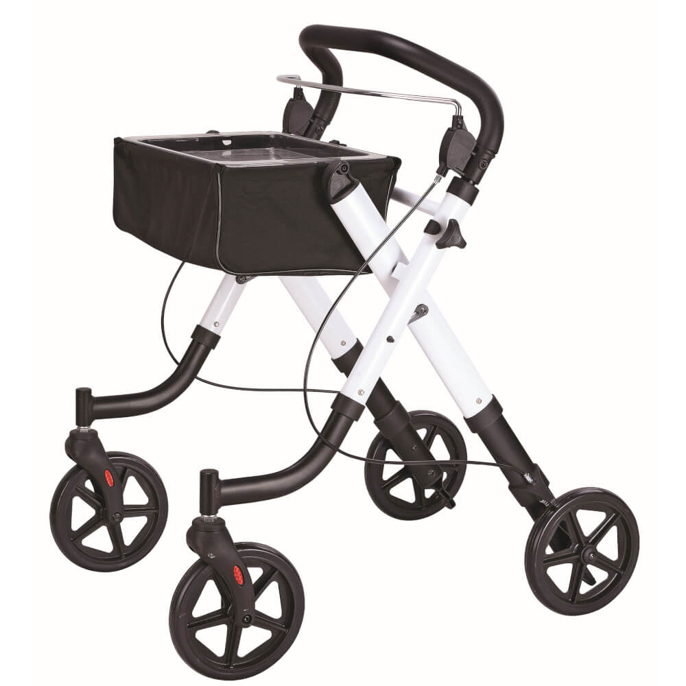 Andador Rollator plegable con 4 ruedas y bandeja
