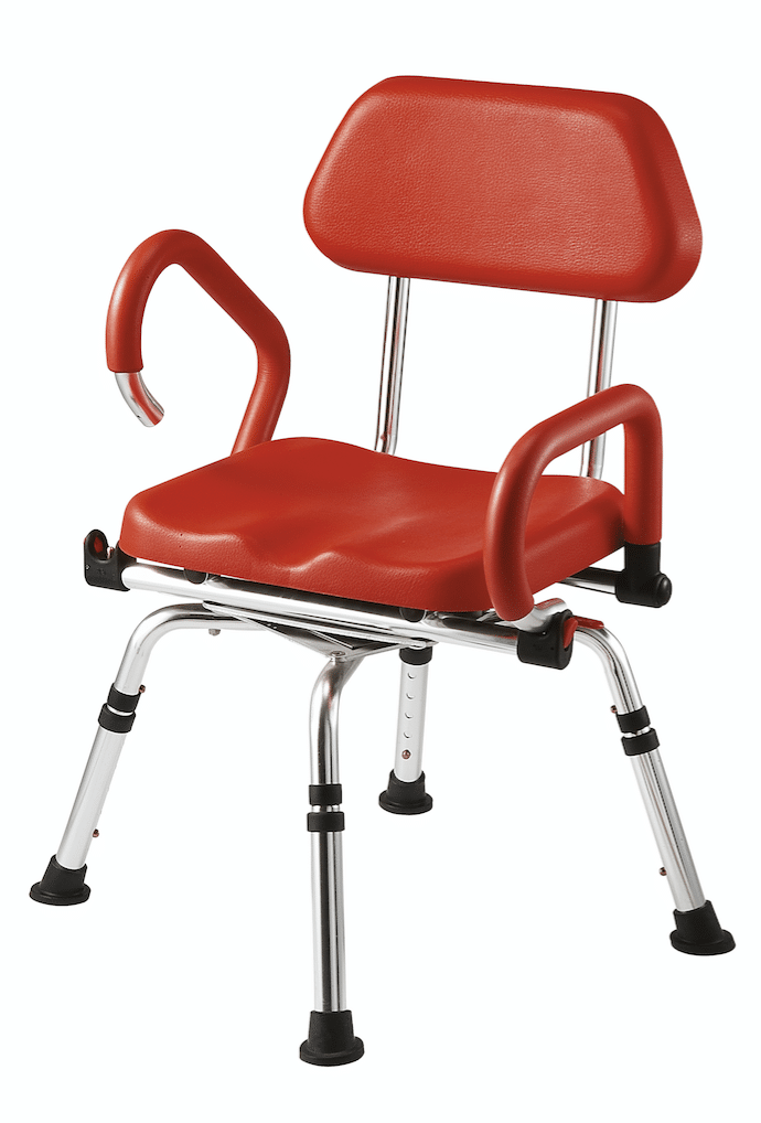 Silla de baño giratoria de aluminio