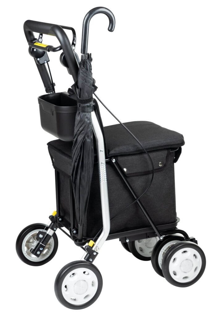 Caminador con carro de la compra CARLETT Senior Comfort con asiento