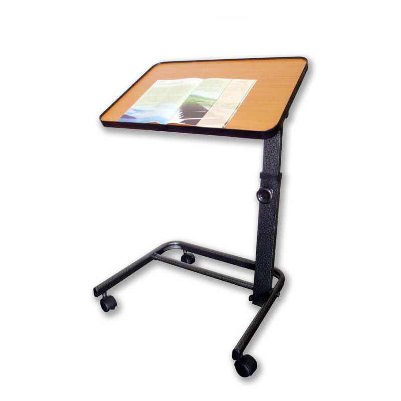 mesita auxiliar para silla de ruedas plegada