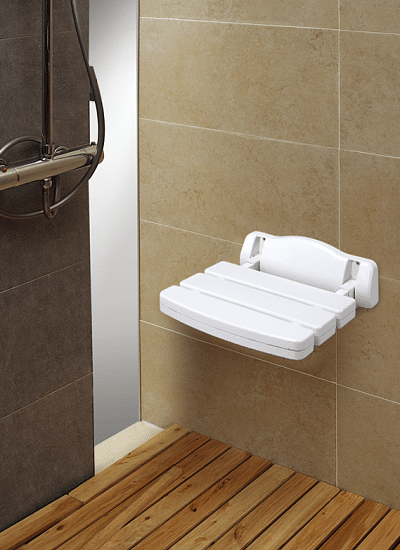 Asiento abatible de ducha para pared