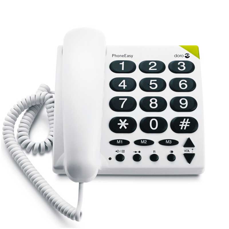 Teléfono fijo con teclas grandes para mayores